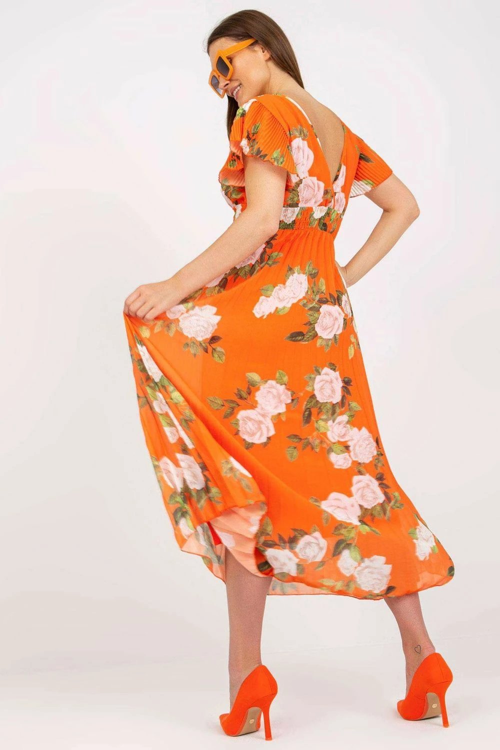 Fustan Italy Moda 167483, portokalli