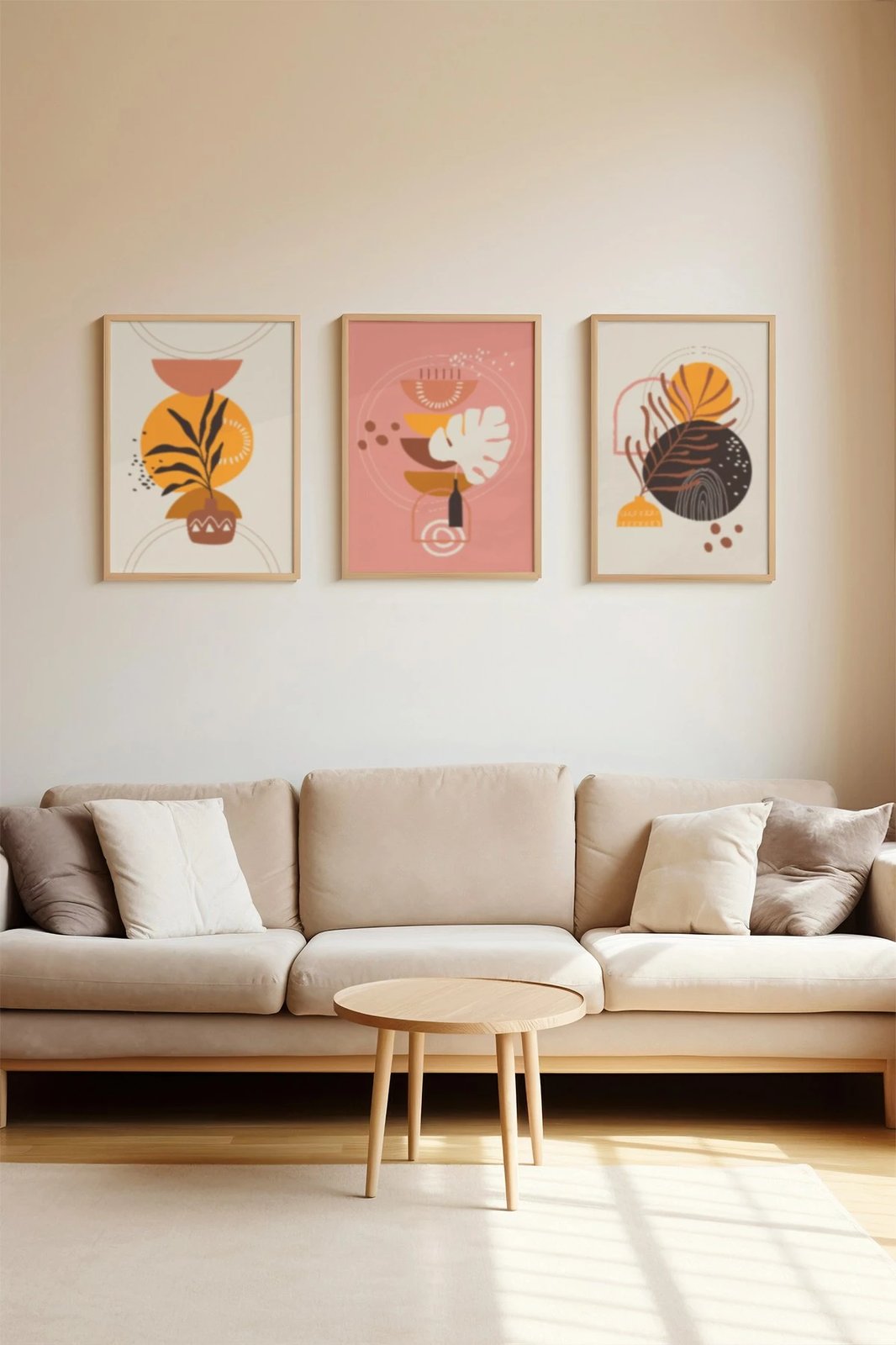 Set pikturash dekorative me kornizë, 3 copë, Wallity, 3Dartsohoset118