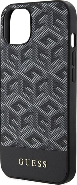 Mbështjellës Guess GCube Stripes MagSafe për iPhone 15 / 14 / 13, i zi Mbështjellës Guess GCube Stripes MagSafe për iPhone 15 / 14 / 13, i zi