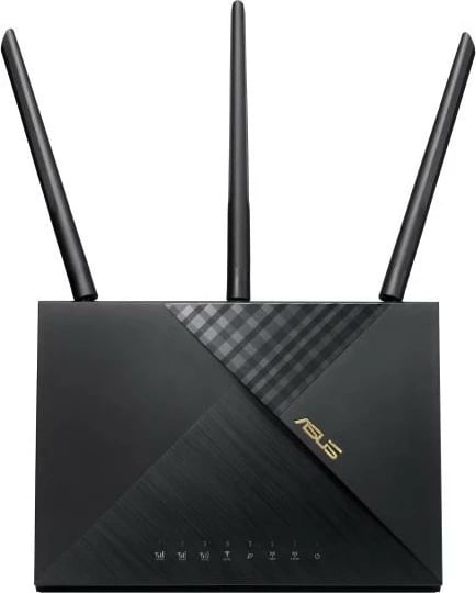 Ruter Wi‑Fi 6 LTE, Asus 4G-AX56 (90IG06G0-MO3110), AX1800 dual-band, modem 4G Cat 6 me Nano SIM, 4x Gigabit LAN, e zezë