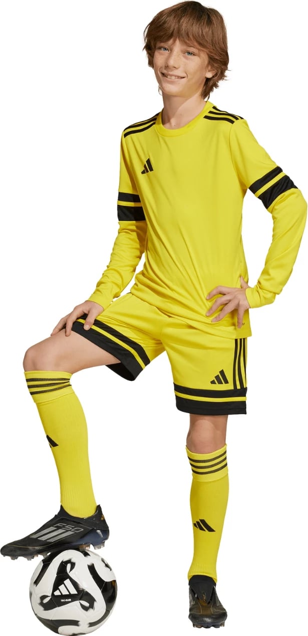 Maicë me mëngë të gjata për fëmijë adidas, e verdhë