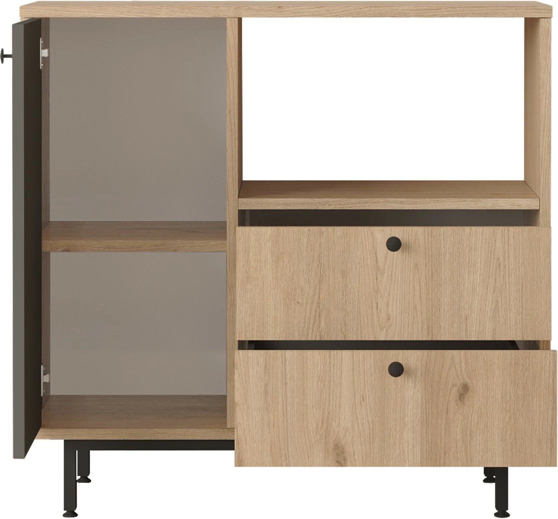 Dollap multifunksional Hanah Home, RE1-SA, ngjyrë lis dhe antracit