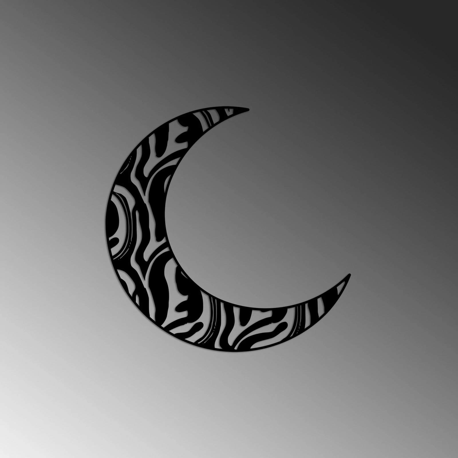 Aksesor dekorativ muri prej metali, formë hëne, Wallity, Crescent 4