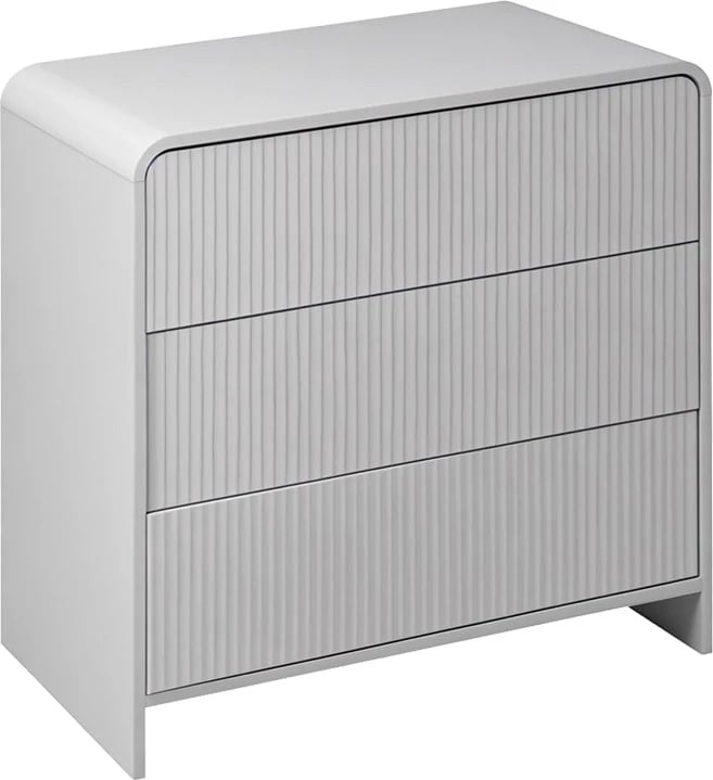 Komodë Zeplen, MDF, ngjyrë e bardhë, 80x40x75cm