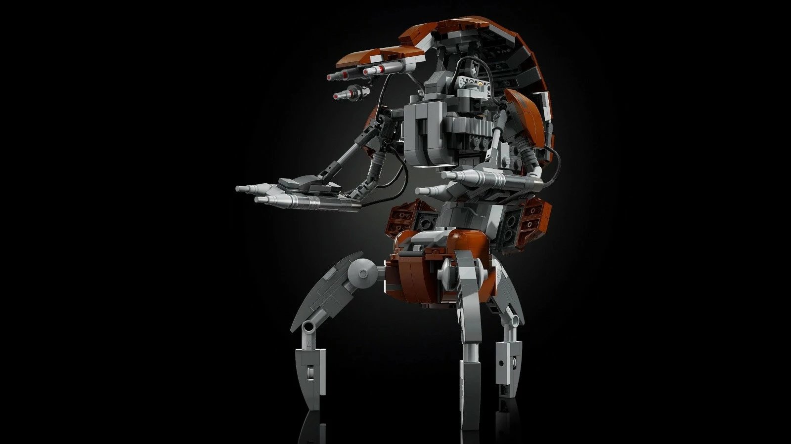 Set LEGO Star Wars Droideka 75381, 583 pjesë, për të rritur, Kafe/Gri