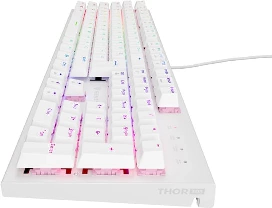 Tastierë mekanike Genesis Thor 303, RGB, Outemu Peach Silent, e zezë dhe e bardhë Tastierë mekanike Genesis Thor 303, RGB, Outemu Peach Silent, e zezë dhe e bardhë