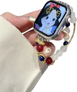 Rrypa për Apple Watch 42/44/45/49 mm me Gurë Dekorativë RAWG19
