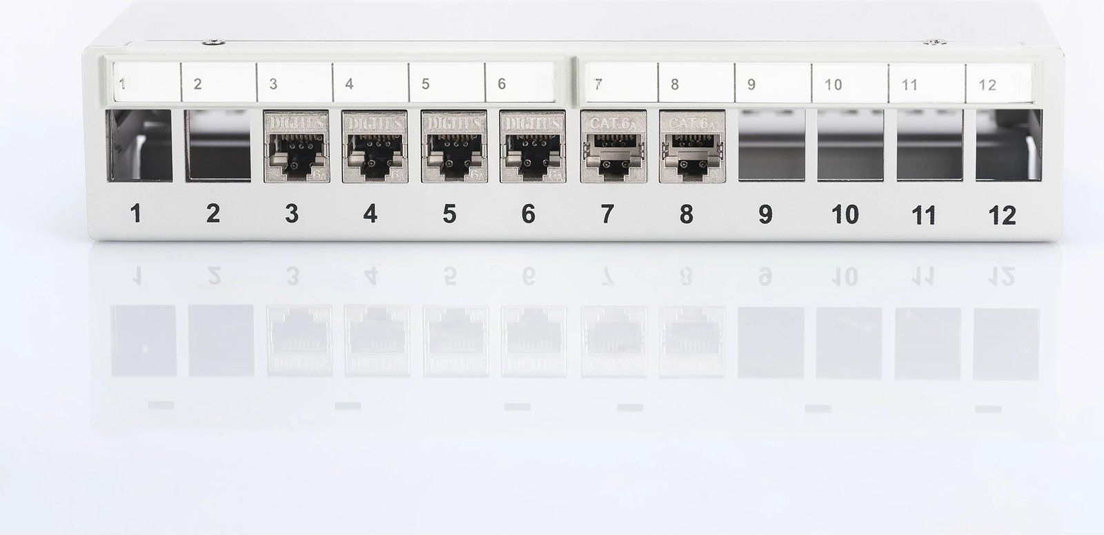 Patchpanel Digitus 12-porta, 1U, RJ-45, gri