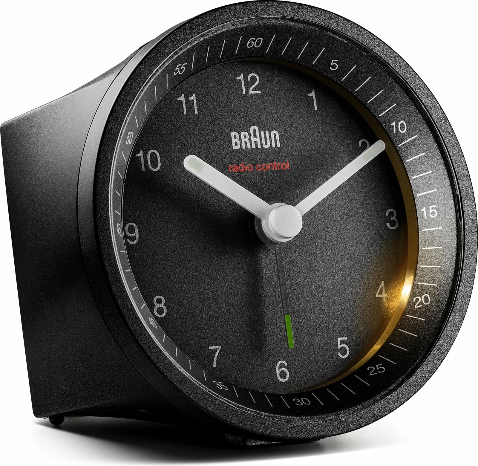 Alarm Braun BC07, quartz, analog, zi, backlight verdhë Alarm Braun BC07, quartz, analog, zi, backlight verdhë