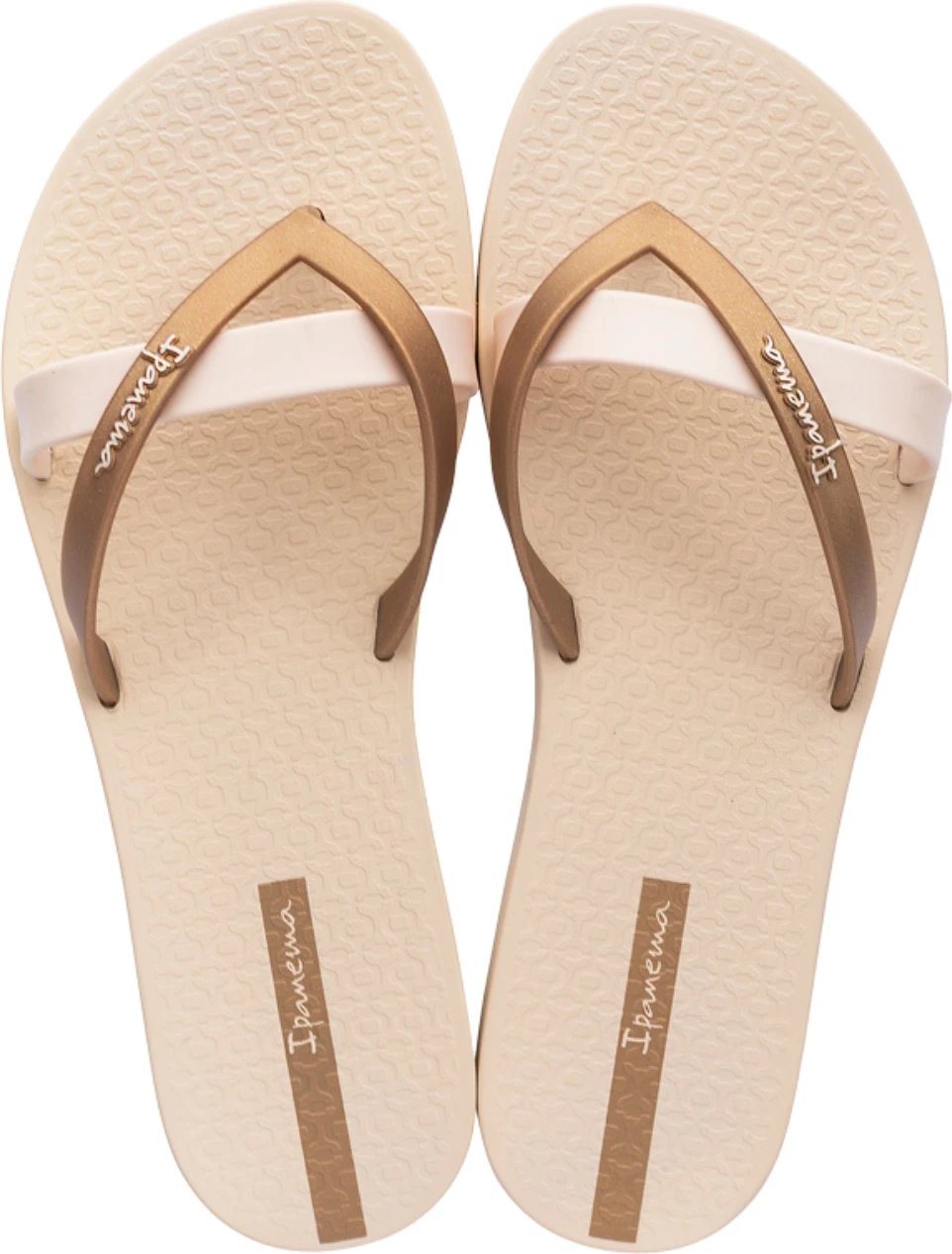 Flip-flop për femra Ipanema, beige-gold