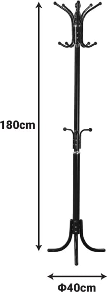 Varëse palltosh Mendora, metalike, ngjyrë e bardhë, 40x40x180cm