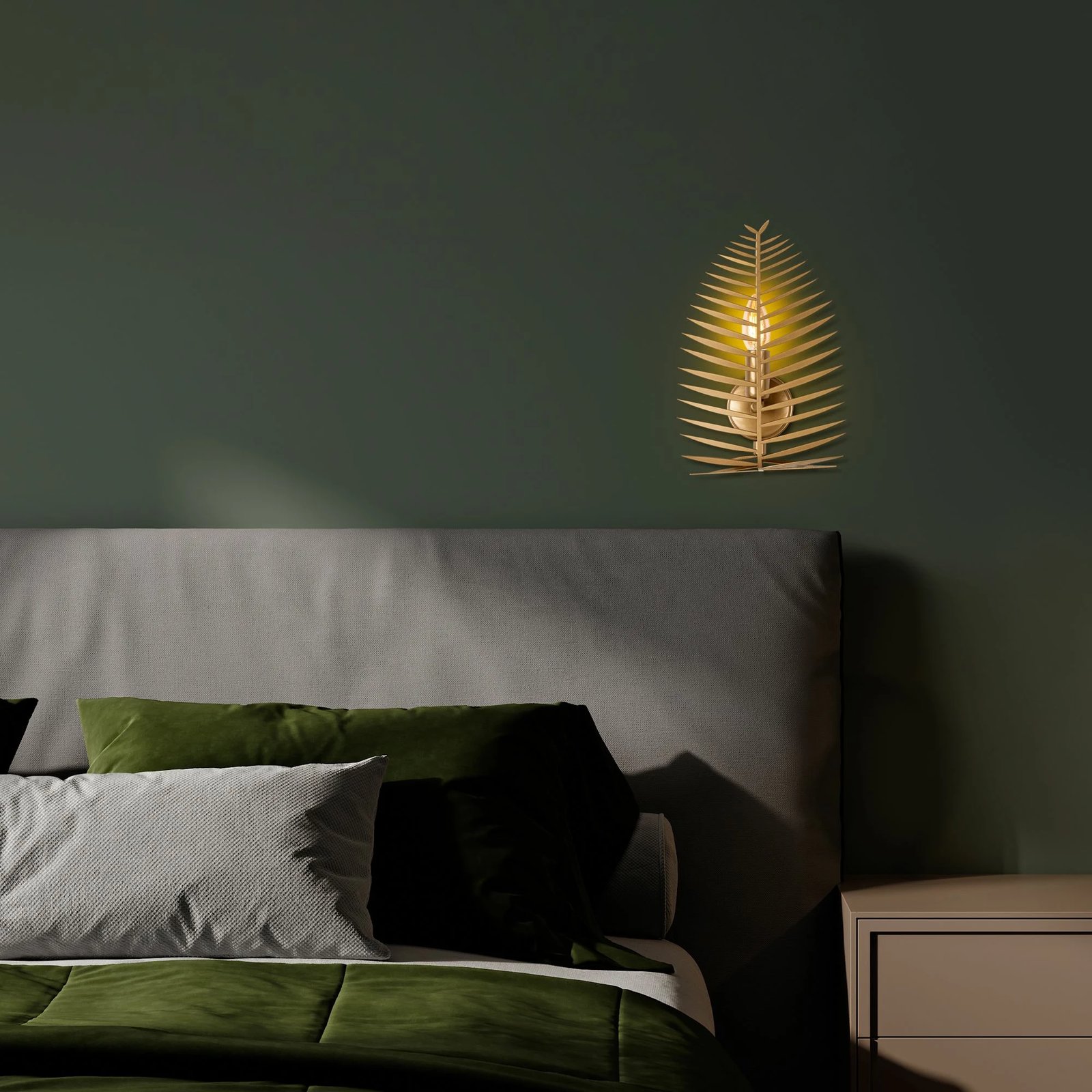 Llambë muri Opviq, Leaf, ngjyrë ari, 20x30x8 cm Llambë muri Opviq, Leaf, ngjyrë ari, 20x30x8 cm