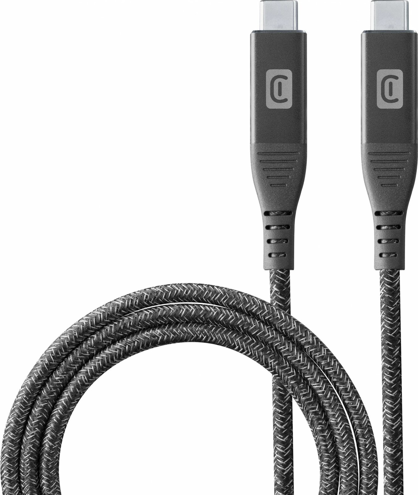 Kabllo USB-C në USB-C Cellular Line 1m, 10Gbps, 100W, e zezë