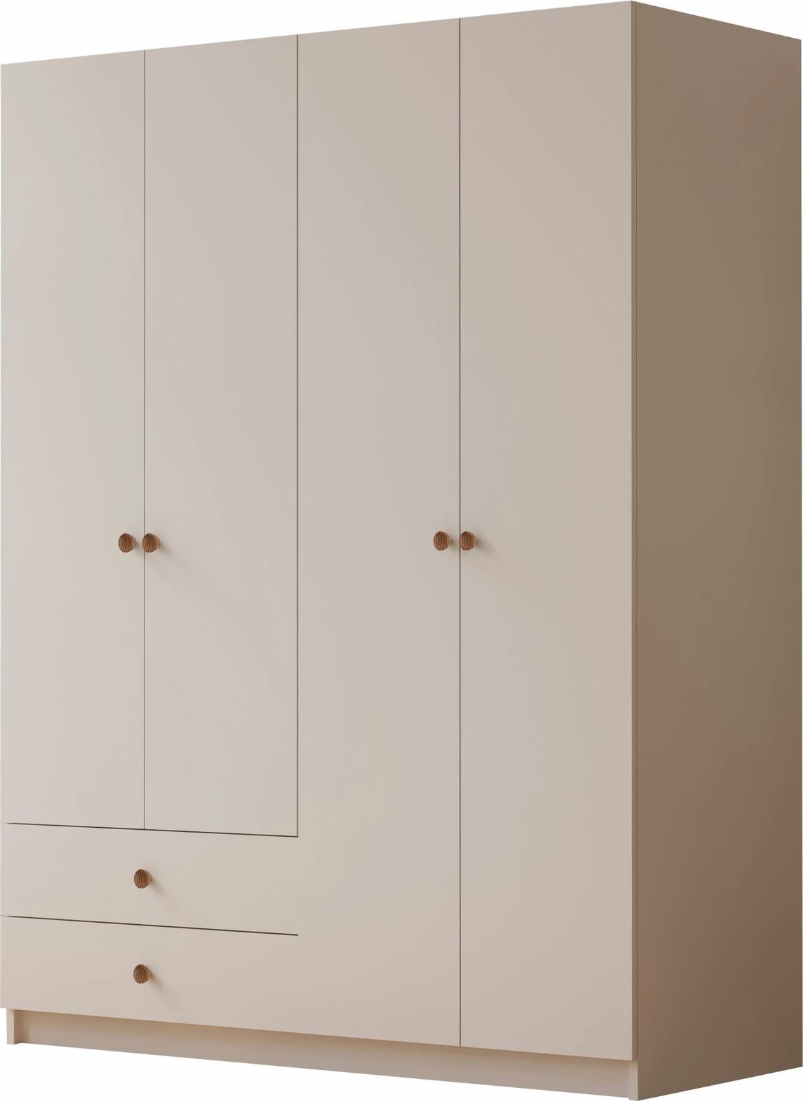 Dollap rrobash Skye Decor, ngjyrë e bardhë mat, RB-067