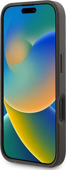 Mbështjellës Guess 4G Bottom Stripe për iPhone 16 Plus 6.7", Kafe Mbështjellës Guess 4G Bottom Stripe për iPhone 16 Plus 6.7", Kafe