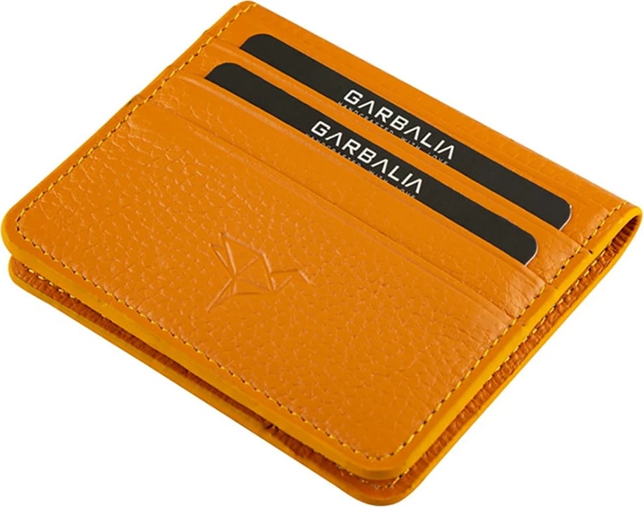 Portofol për burra, lëkurë origjinale, ngjyrë mustard, Zoozie Bags, Argenta