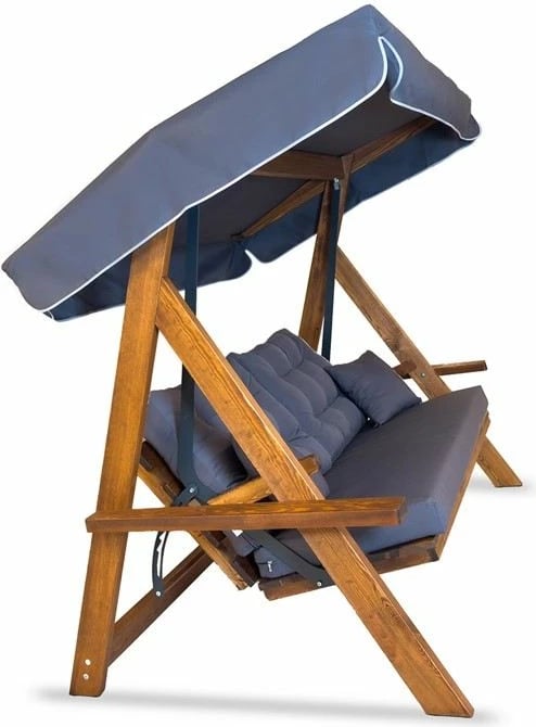 Karrige lëkundëse treshe për kopsht, ngjyrë antracit, Skye Decor Lyon 2400