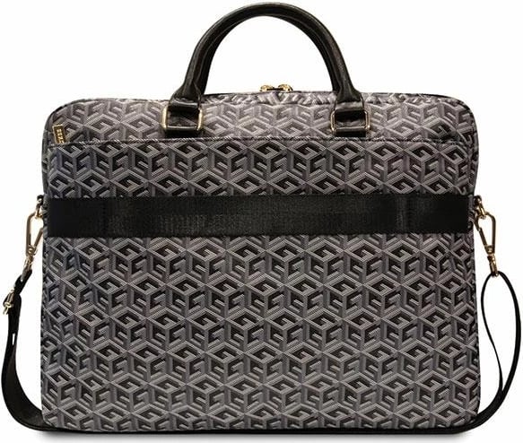 Çantë laptopi Guess GCube Stripes, 16 inç, e zezë