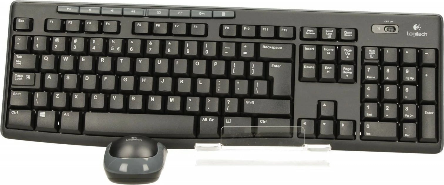 Set tastierë dhe maus Logitech MK270 wireless, USB, i zi