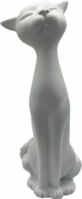 Dekor mace Maggie, polirezine, e bardhë, 15x13x40cm