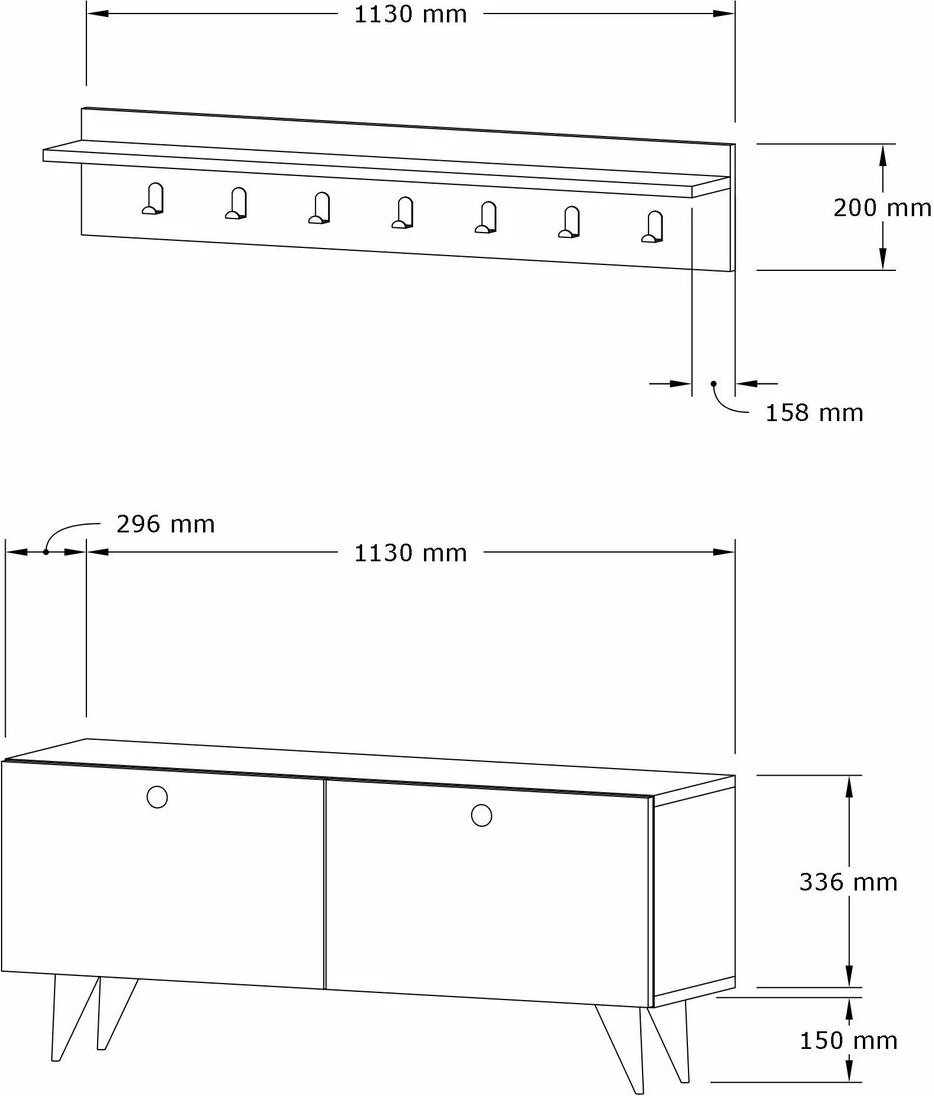 Stendë korridori Hanah Home, ngjyrë arre, Rupa