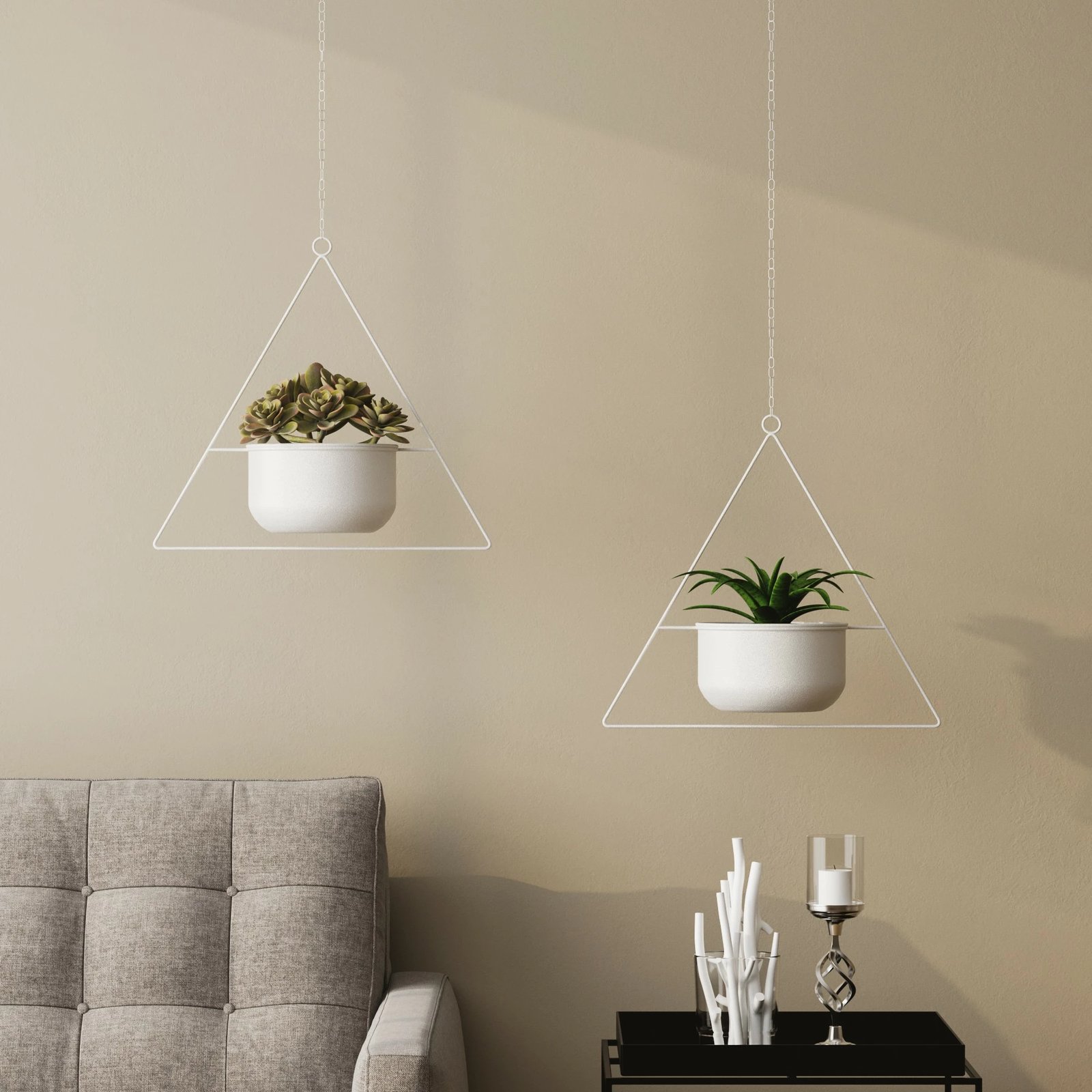 Saksia dekorative Aberto Design, Harpusta, e bardhë