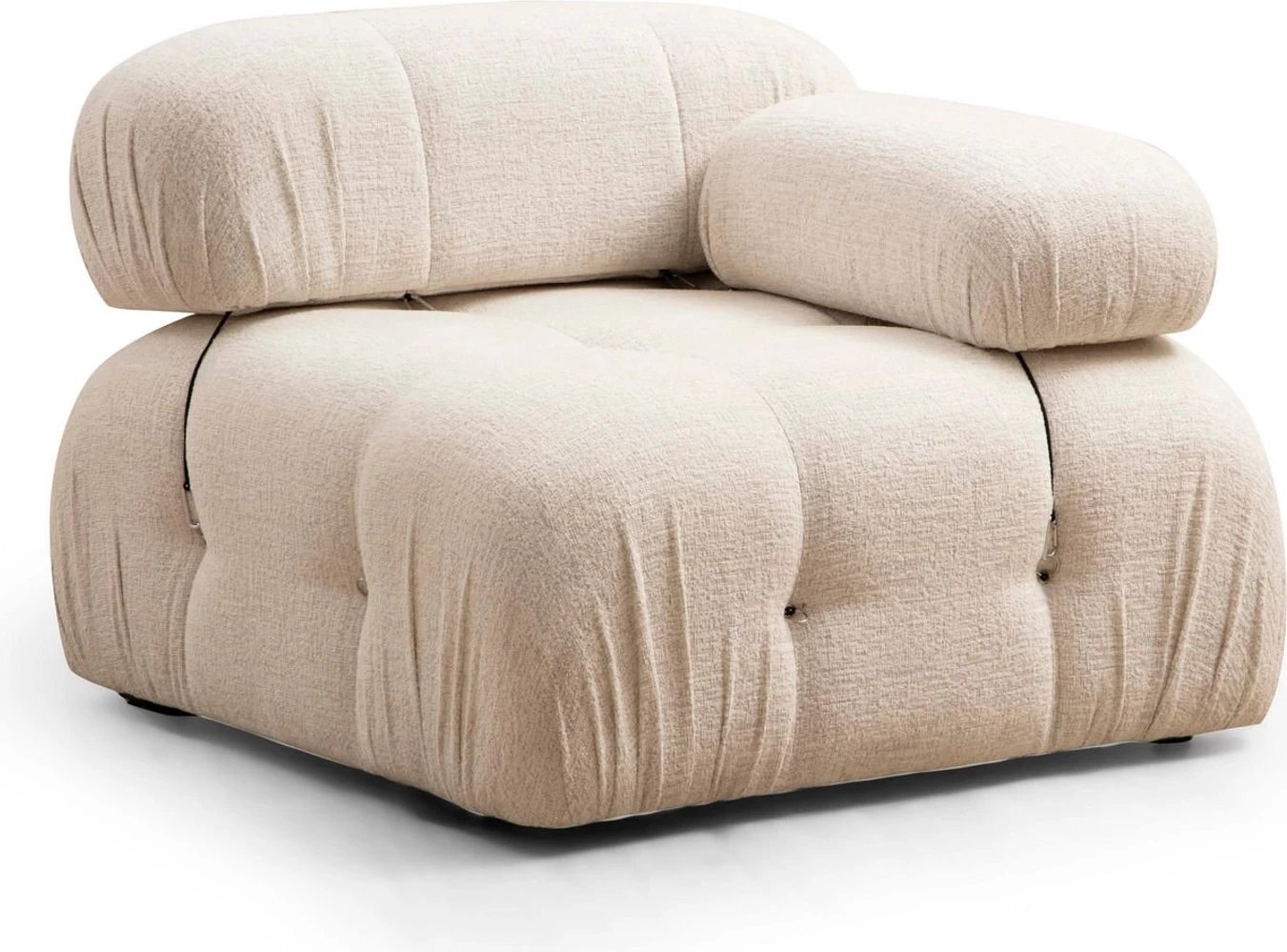 Karrige një vendëshe Bubble, stof krem, Atelier del Sofa
