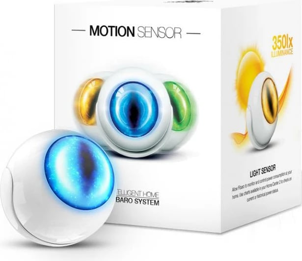 Sensor lëvizjeje, FIBARO, FGMS-001 (FGMS001), multisensor me temperaturë dhe dritë, akselerometër, e bardhë