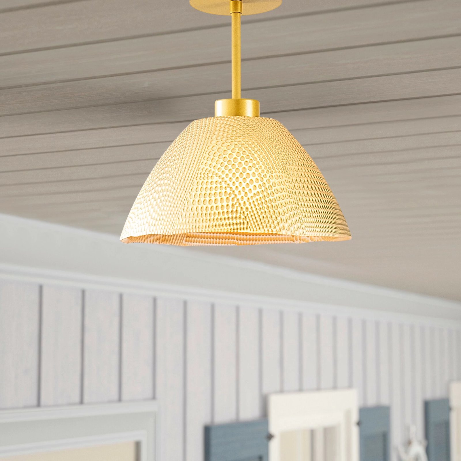 Llambë tavani Opviq, Bornova - N-163, ngjyrë ari, 30x32cm