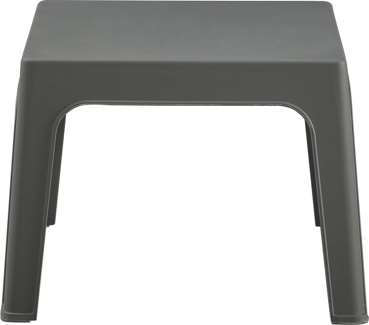 Tavolinë e ulët katrore për kafe, polipropilen, ngjyrë ulliri e errët, SLEEK FH6371.05, 49.5x49.5x40cm