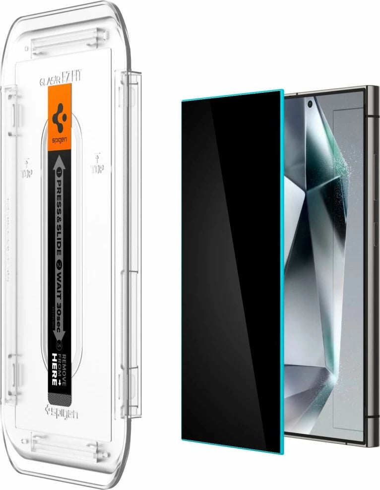 Mbrojtës ekrani Spigen Glas.tR EZ Fit Privacy për Samsung Galaxy S24 Ultra, 2 copë
