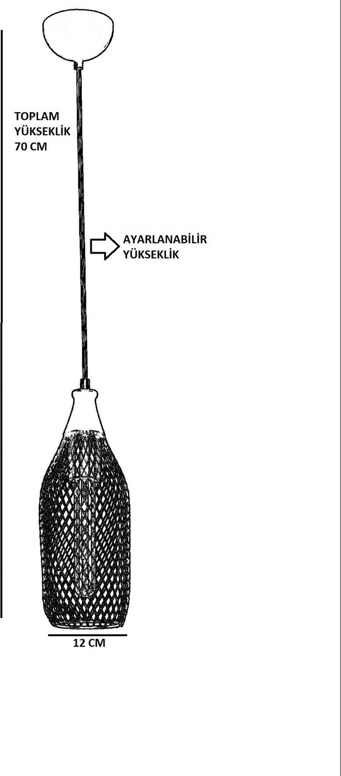 Llambë tavani Opviq, Rio Tekli, ngjyrë ari, 12x70cm Llambë tavani Opviq, Rio Tekli, ngjyrë ari, 12x70cm