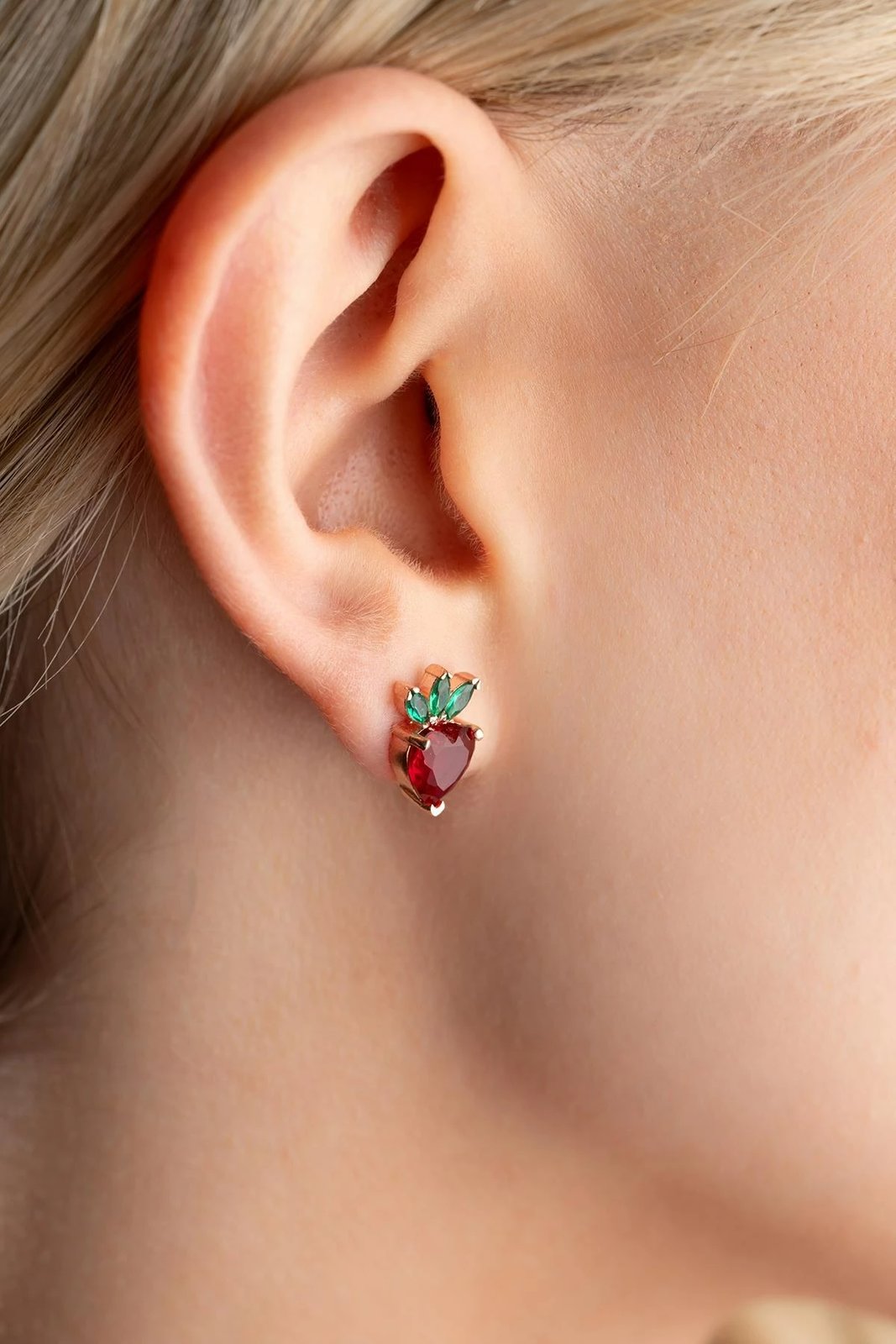 Vathë argjendi Jumeon, ngjyrë rozë e artë, të kuqe dhe të gjelbër, NRZ999260