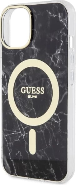 Mbështjellës Guess GUHMP14MPCUMAK për iPhone 14 Plus 6.7", MagSafe, mermer, zi Mbështjellës Guess GUHMP14MPCUMAK për iPhone 14 Plus 6.7", MagSafe, mermer, zi