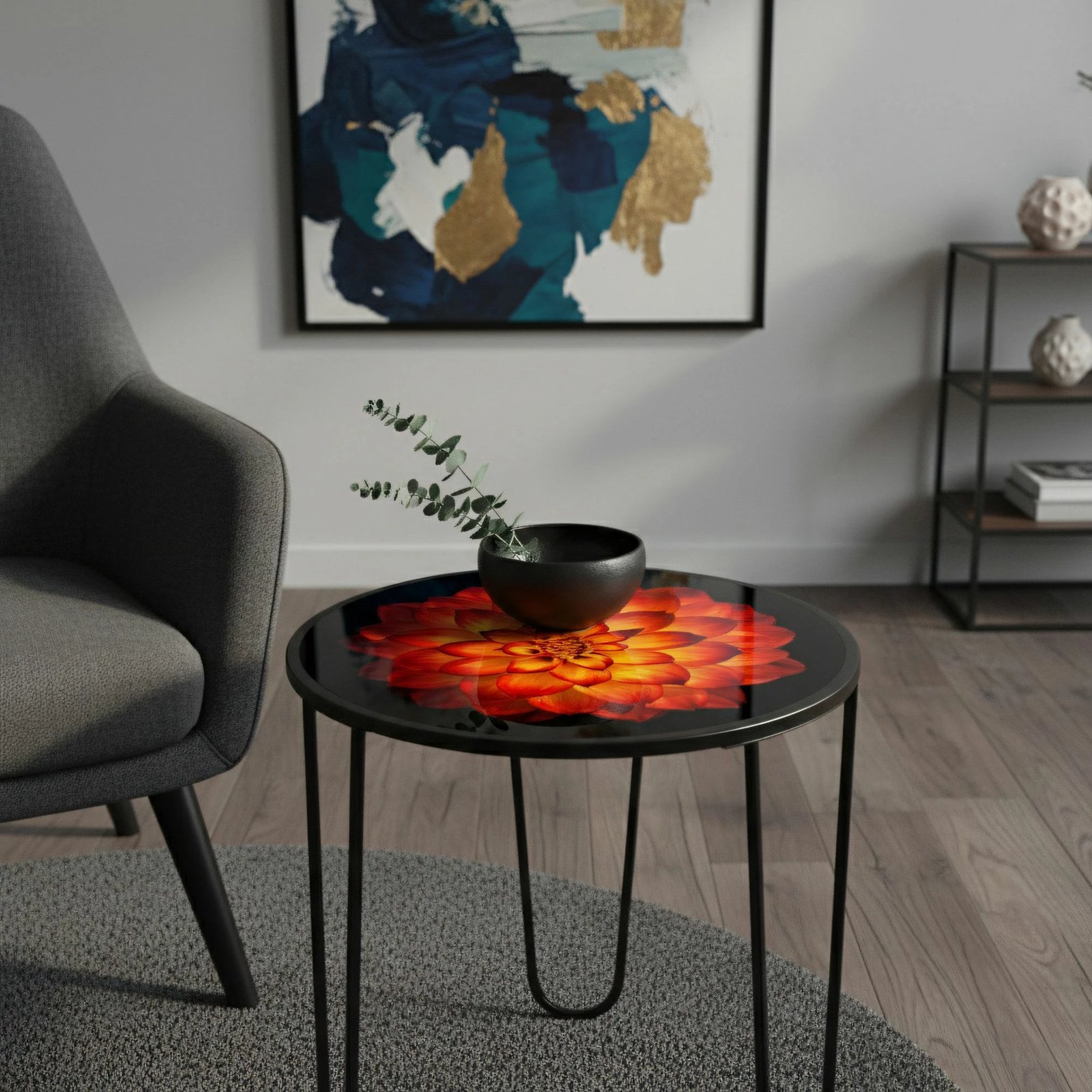 Tavolinë kafeje Mandala, ngjyra të ndryshme, Skye Decor, Shb-033-E