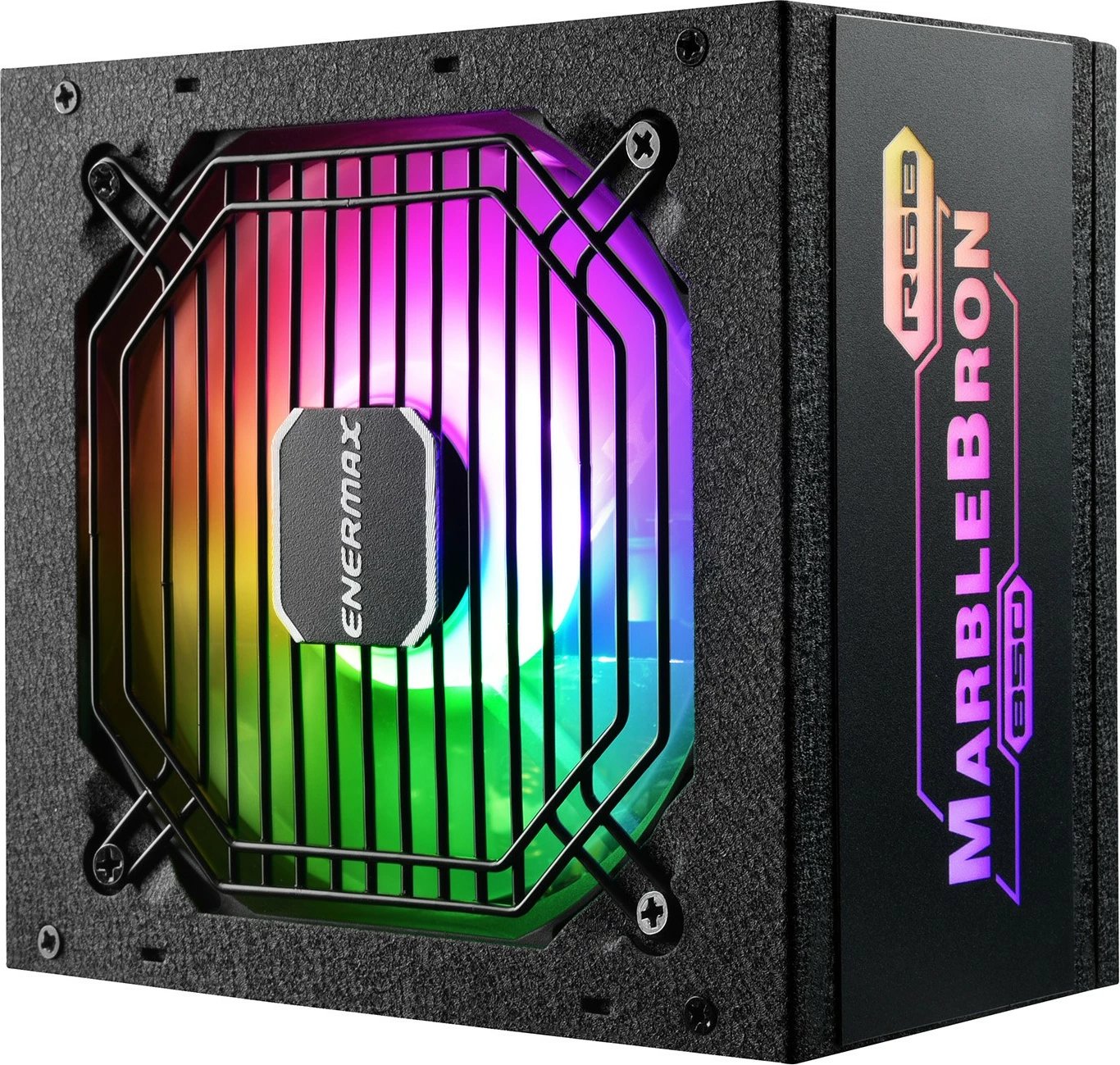 Kasë Enermax MarbleBron EMB850EWT-RGB 850W, 80 PLUS Bronze, RGB, Semi-Modular, e zezë