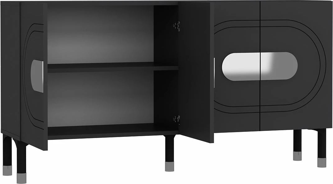 Konsol Skye Decor, antracit, argjend