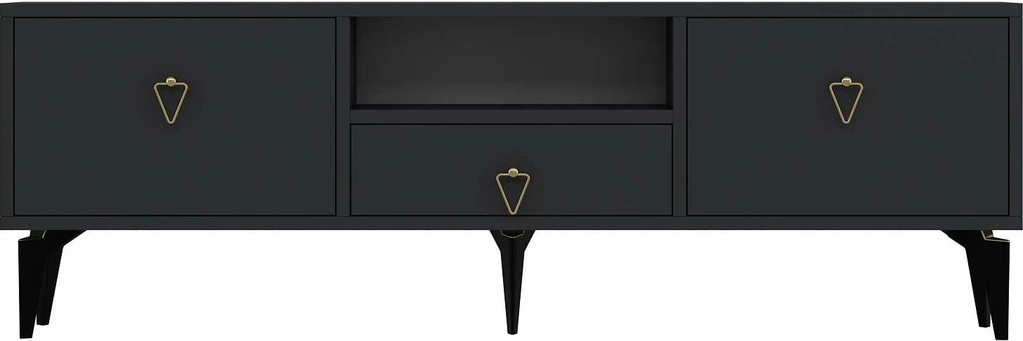 Komodë TV Skye Decor, 1302-DROP-1, antracit, ari