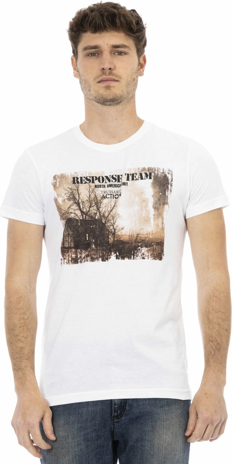 Maicë për meshkuj Trussardi Action, e bardhë