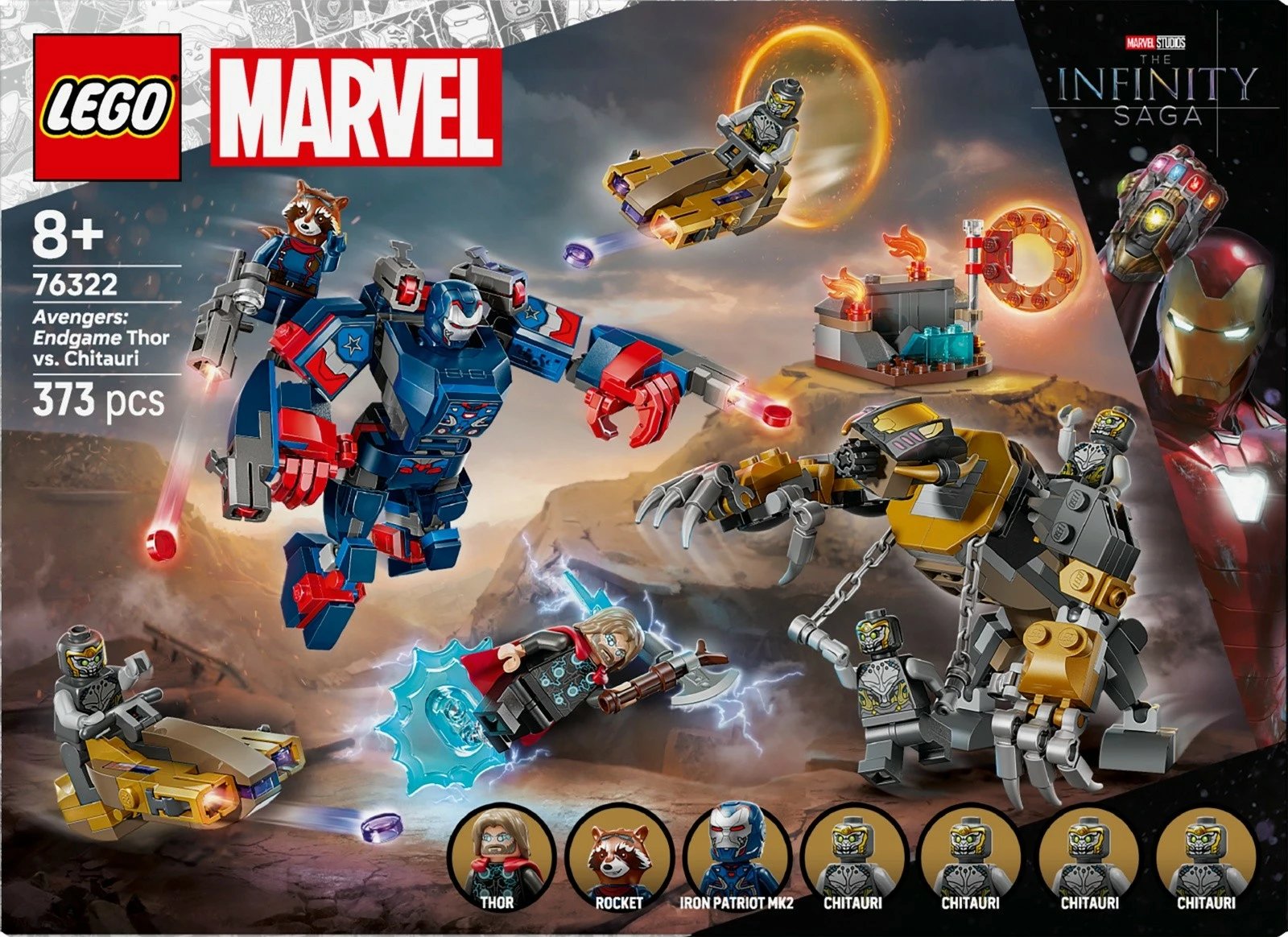 Set LEGO Marvel Avengers 76322 Thor vs. Chitauri, 373 pjesë