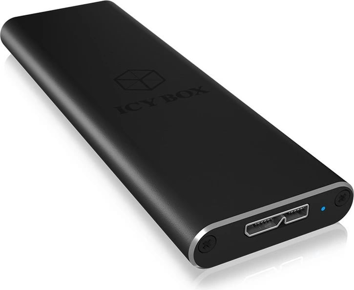 Kasë IcyBox IB-183M2 për SSD M.2 SATA, USB 3.0, Alumini, e zezë