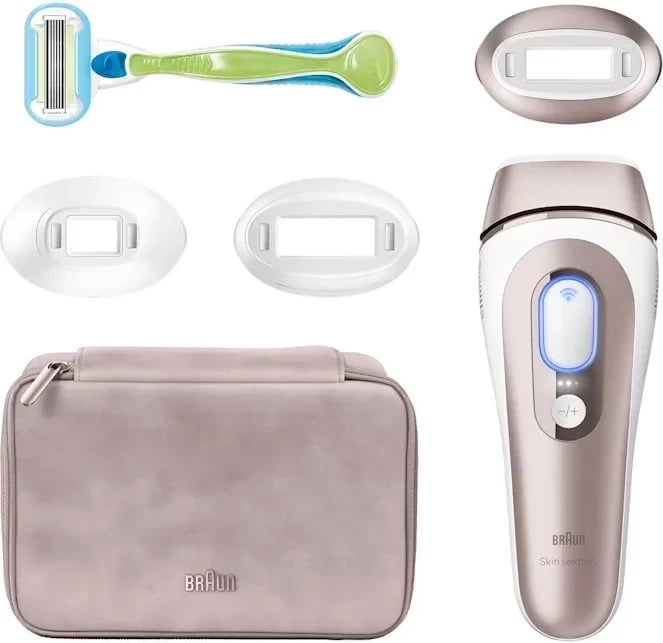 IPL depilator Braun Skin i-expert PL7253, 10 nivele intensiteti, SensoAdapt, rozë