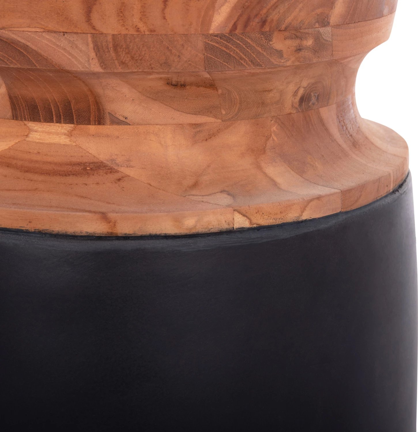 Vazo dekorative për dysheme LINTER, fibër-cement, ngjyrë e zezë, dru tik, FH4662.01S, 34x60cm