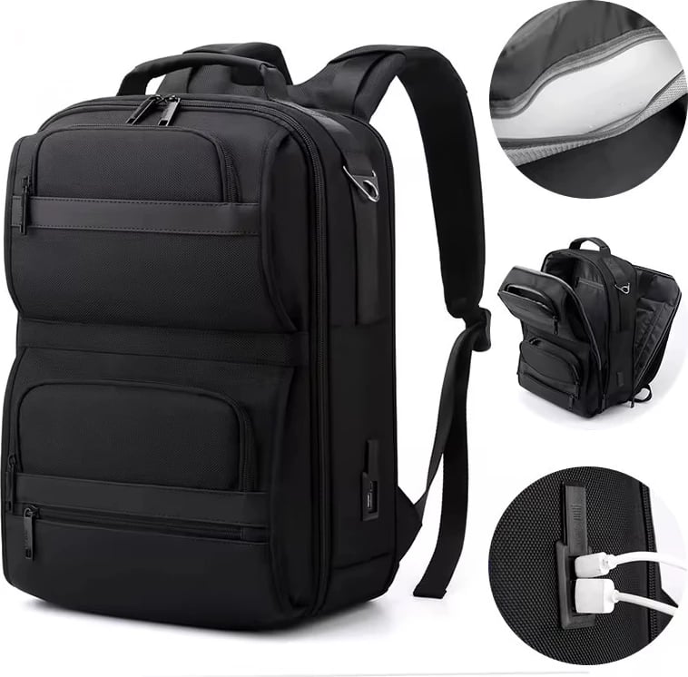 Çantë shpine, 40x30x15 cm, e zezë