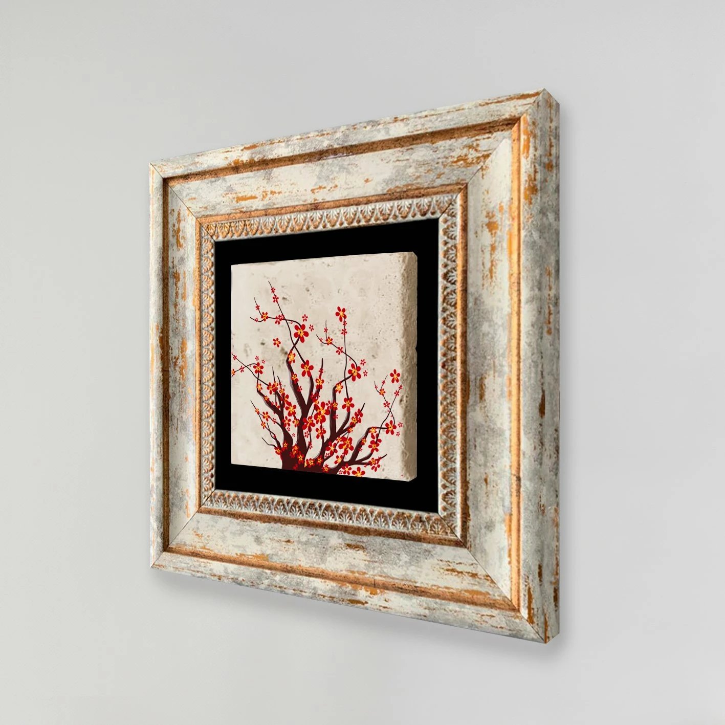 Pikturë dekorative me kornizë, Wallity, TC1237, shumëngjyrëshe, 20x20cm