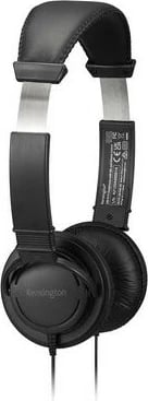 Kufje Kensington HiFi me mikrofon dhe butona për kontrollin e volumit, me kabllo, e zezë Kufje Kensington HiFi me mikrofon dhe butona për kontrollin e volumit, me kabllo, e zezë