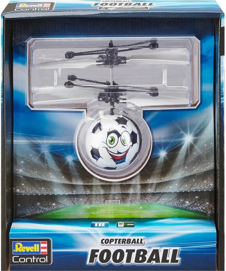 Top fluturues me telekomandë Revell RC Copter Ball, plastikë, me LED, zi/bardhë/blu