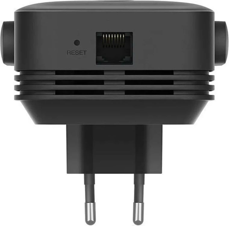 Përforcues Wi‑Fi, Xiaomi, RA75 AC1200EU, dual‑band 1200 Mbps (5 GHz 867 + 2.4 GHz 300), port Ethernet, WPS, i zi