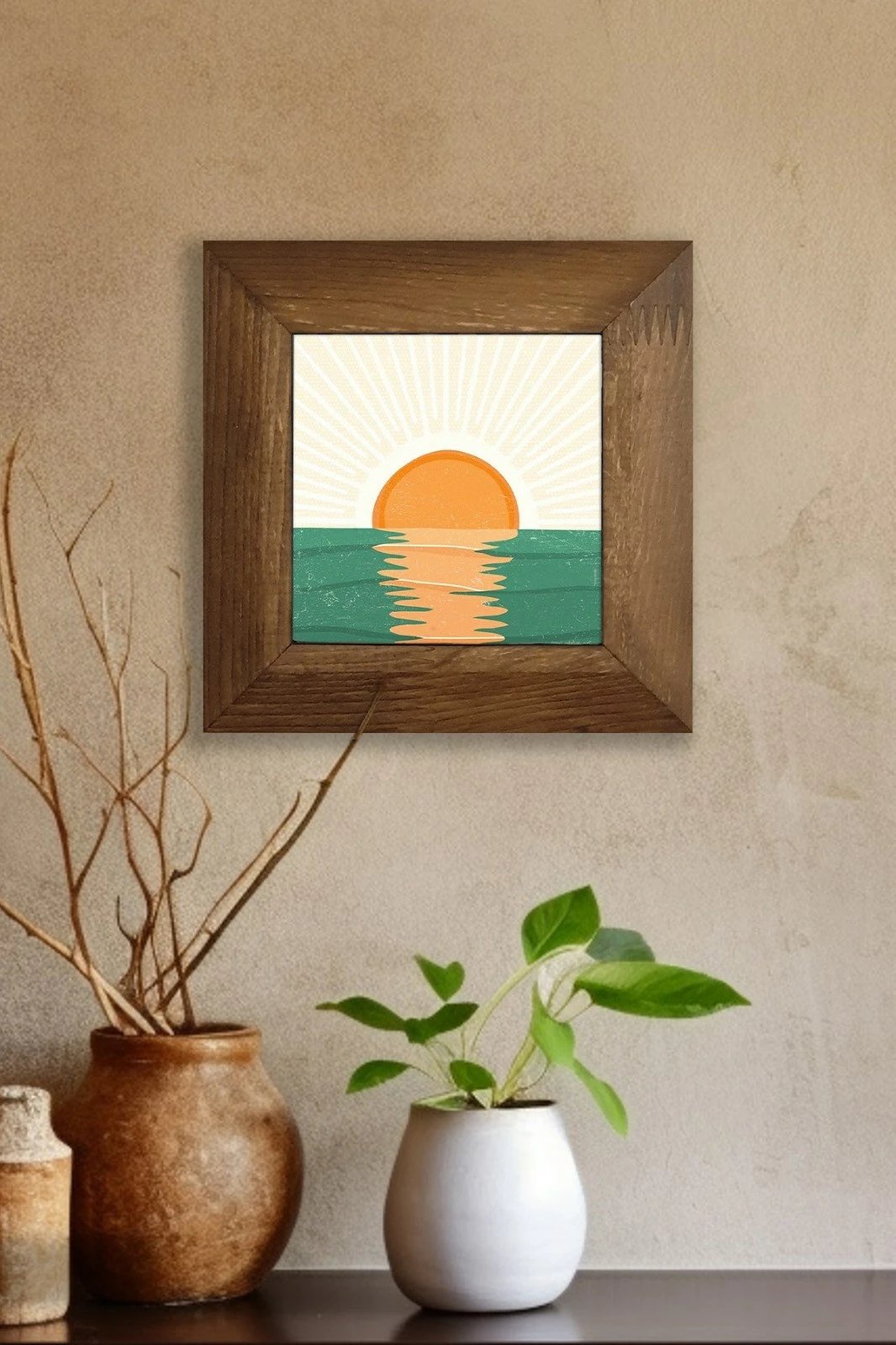 Pikturë dekorative me kornizë, Wallity Artvessakaro3, shumëngjyrëshe, 15.5x15.5cm