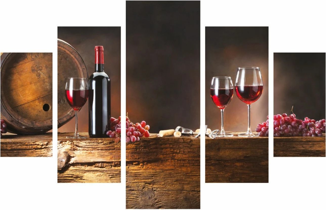 Pikturë dekorative MDF, shumëngjyrëshe, 5 pjesë, ST292